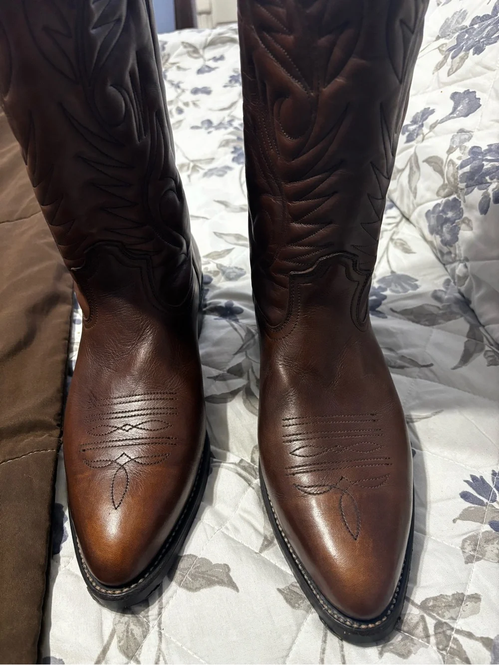 Red Wing Shoes Brown Leather Western PECOS Cowboy Boots Size 13D - Picture 1 of 16